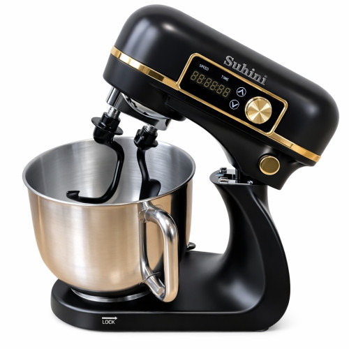 Планетарний міксер - тістоміс 6л Suhini SH-SM6.12 чорний (подвійний гак / металевий корпус)