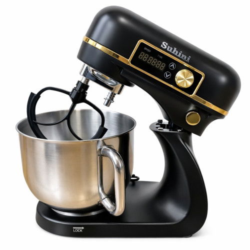 Планетарний міксер - тістоміс 6л Suhini SH-SM6.12 чорний (подвійний гак / металевий корпус)