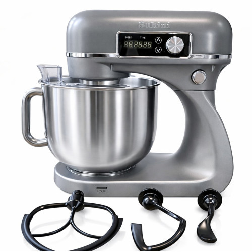 Планетарний міксер - тістоміс 6л Suhini SH-SM6.12 сірий (подвійний гак / металевий корпус)