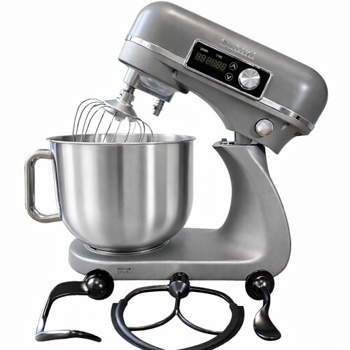 Планетарний міксер - тістоміс 6л Suhini SH-SM6.12 сірий (подвійний гак / металевий корпус)