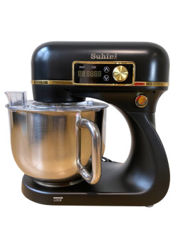 Планетарний міксер - тістоміс 6л Suhini SH-SM6.12 чорний (подвійний гак / металевий корпус)