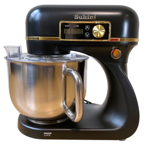 Планетарний міксер - тістоміс 6л Suhini SH-SM6.12 чорний (подвійний гак / металевий корпус)