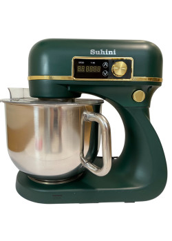 Планетарний міксер - тістоміс 6л Suhini SH-SM6.12 зелений (подвійний гак / металевий корпус)